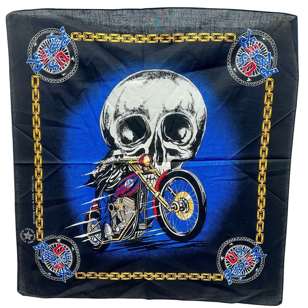 Vintage Harley-Davidson US Rider bandanna 21x20‎ Inches
